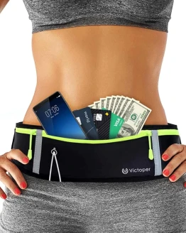 Victoper Riñoneras Running,Riñonera Deportiva para Hombres Mujeres Cinturón para Correr Ajustable con Tiras Reflectantes,Cinturon Running con Orificio Auriculares,Viajar,Ejercicio,Correr,Negro Foto de portada de Victoper Riñoneras Running,Riñonera Deportiva para Hombres Mujeres Cinturón para Correr Ajustable con Tiras Reflectantes,Cinturon Running con Orificio Auriculares,Viajar,Ejercicio,Correr,Negro