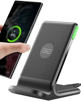 INIU Cargador Inalámbrico Rápido Stand, 15W Certificación Qi Wireless Charger Estación Phone Fast Charge Holder para iPhone 16 15 14 13 12 11 Pro MAX Plus Samsung Galaxy Google Pixel Xiaomi etc Foto de portada de INIU Cargador Inalámbrico Rápido Stand, 15W Certificación Qi Wireless Charger Estación Phone Fast Charge Holder para iPhone 16 15 14 13 12 11 Pro MAX Plus Samsung Galaxy Google Pixel Xiaomi etc