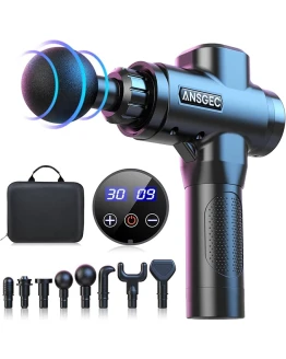 Pistola de Masaje Muscular, Pistola Masajeadora Muscular con 30 Niveles Ajustables, Potente, Ultra Silenciosos y Pantalla Táctil LCD,8 Cabezas Pistola Masaje para Relajación Recuperación Fatiga Foto de portada de Pistola de Masaje Muscular, Pistola Masajeadora Muscular con 30 Niveles Ajustables, Potente, Ultra Silenciosos y Pantalla Táctil LCD,8 Cabezas Pistola Masaje para Relajación Recuperación Fatiga