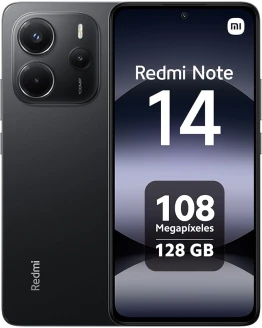 Xiaomi Redmi Note 14 – Smartphone de 8+128GB, Pantalla de 6.67″ AMOLED FHD+ 120Hz, MediaTek Helio G99-Ultra, cámara de 108MP, TurboCharge 33W, 5500 mAh, Cargador no Incluido, Negro (Versión ES) Foto de portada de Xiaomi Redmi Note 14 - Smartphone de 8+128GB, Pantalla de 6.67" AMOLED FHD+ 120Hz, MediaTek Helio G99-Ultra, cámara de 108MP, TurboCharge 33W, 5500 mAh, Cargador no Incluido, Negro (Versión ES)