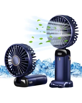 Jsdoin Mini Ventilador de Mano Portátil USB, Bolsillo de 5 Velocidades con Base, Ventilador Plegable de Escritorio para Oficina, Viajes, Negro (Azul Oscuro) Foto de portada de Jsdoin Mini Ventilador de Mano Portátil USB, Bolsillo de 5 Velocidades con Base, Ventilador Plegable de Escritorio para Oficina, Viajes, Negro (Azul Oscuro)