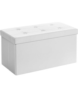 SONGMICS Puff Almancenaje, Banco Almacenaje, Capacidad de 80 L, Capacidad de Carga 300 kg, Tapizado PVC, Acolchado, para Sala de Estar, Dormitorio, Entrada, Blanco LSF106 Foto de portada de SONGMICS Puff Almancenaje, Banco Almacenaje, Capacidad de 80 L, Capacidad de Carga 300 kg, Tapizado PVC, Acolchado, para Sala de Estar, Dormitorio, Entrada, Blanco LSF106