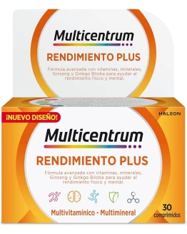Multicentrum Plus Complemento Alimenticio Multivitamínico y Multimineral Con Ginseng y Ginkgo Biloba Para Adultos, Sin Gluten, 30 Comprimidos Foto de portada de Multicentrum Plus Complemento Alimenticio Multivitamínico y Multimineral Con Ginseng y Ginkgo Biloba Para Adultos, Sin Gluten, 30 Comprimidos