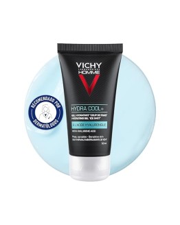 Vichy Gel Hidratante, Sensación de Frescor Inmediata, Efecto Frío -2, Hidratación, Enriquecido con Ácido Hialurónico, Apto para Pieles Secas, Homme Hydra Cool+, 50ml Foto de portada de Vichy Gel Hidratante, Sensación de Frescor Inmediata, Efecto Frío -2, Hidratación, Enriquecido con Ácido Hialurónico, Apto para Pieles Secas, Homme Hydra Cool+, 50ml