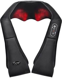 Masajeador de Cuello y Hombros, Shiatsu Masajeador Cervical Eléctrico con Función de Calor, Masajeador Espalda de 3 Posiciones Ajustables, para Relajación de Fatiga el Hogar y la Oficina Foto de portada de Masajeador de Cuello y Hombros, Shiatsu Masajeador Cervical Eléctrico con Función de Calor, Masajeador Espalda de 3 Posiciones Ajustables, para Relajación de Fatiga el Hogar y la Oficina
