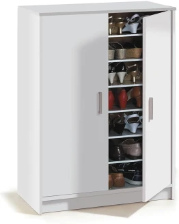Habitdesign Mueble Zapatero Dos Puertas, Mueble Auxiliar, Modelo Basic Wide, Acabado en Blanco, Medidas: 75 cm (Ancho) x 101 cm (Alto) x 36 cm (Fondo) Foto de portada de Habitdesign Mueble Zapatero Dos Puertas, Mueble Auxiliar, Modelo Basic Wide, Acabado en Blanco, Medidas: 75 cm (Ancho) x 101 cm (Alto) x 36 cm (Fondo)