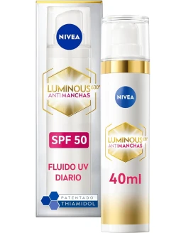 NIVEA Cellular LUMINOUS 630 Antimanchas Crema de Día FP50 Fluido Triple Protección (1 x 40 ml), cuidado facial con ácido hialurónico Foto de portada de NIVEA Cellular LUMINOUS 630 Antimanchas Crema de Día FP50 Fluido Triple Protección (1 x 40 ml), cuidado facial con ácido hialurónico