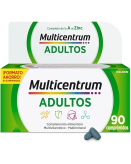Multicentrum Complemento Alimenticio Multivitamínico y Multimineral para Adultos y Adolescentes, Sin Gluten, 90 Comprimidos Foto de portada de Multicentrum Complemento Alimenticio Multivitamínico y Multimineral para Adultos y Adolescentes, Sin Gluten, 90 Comprimidos