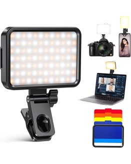 Coovee 84 Luz de vídeo LED, 3000-10000K 3 Modos de luz led portatil, luz Foco para movil con batería de 2000 Mah, CRI 95+, luz LED de videoconferencia para iPhone, iPad, computadora portátil, cámara Foto de portada de Coovee 84 Luz de vídeo LED, 3000-10000K 3 Modos de luz led portatil, luz Foco para movil con batería de 2000 Mah, CRI 95+, luz LED de videoconferencia para iPhone, iPad, computadora portátil, cámara