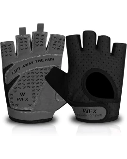 WFX Guantes de gimnasio para levantamiento de pesas, transpirables, antideslizantes, de silicona, acolchados, protección de la palma elástica, equipo de entrenamiento de fuerza, ejercicio de medio Foto de portada de WFX Guantes de gimnasio para levantamiento de pesas, transpirables, antideslizantes, de silicona, acolchados, protección de la palma elástica, equipo de entrenamiento de fuerza, ejercicio de medio