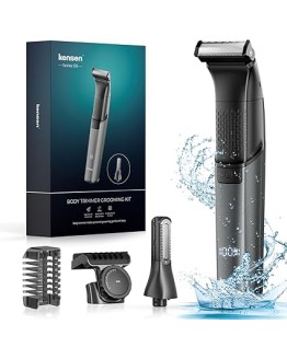 Afeitadora Corporal Masculina 2 en 1, Kensen IPX6 Impermeable Depiladora Corporal Hombre para Barba, Axilas, Pecho, Piernas y Genitales con Pantalla LED, Peine Límite Ajustable (1-10 mm) Foto de portada de Afeitadora Corporal Masculina 2 en 1, Kensen IPX6 Impermeable Depiladora Corporal Hombre para Barba, Axilas, Pecho, Piernas y Genitales con Pantalla LED, Peine Límite Ajustable (1-10 mm)