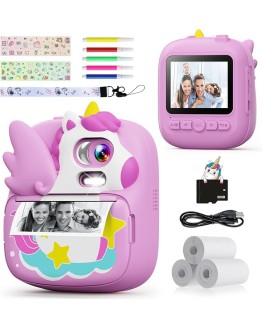 CAMCLID Camara Fotos Infantil Instantanea, 2,4 ’‘ HD 1080P Cámara Fotos Infantil con Tarjeta de 32G y Papel Fotográfico de Impresión, Niños y Niñas de 3 a 12 años (Violeta) Foto de portada de CAMCLID Camara Fotos Infantil Instantanea, 2,4 ’‘ HD 1080P Cámara Fotos Infantil con Tarjeta de 32G y Papel Fotográfico de Impresión, Niños y Niñas de 3 a 12 años (Violeta)