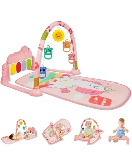 AOMIG Gimnasio De Juegos Para Bebe,Manta de Juego para Bebé con Piano con 3Sonidos y 5Accesorios,Motivo de Animales,Tapete De Juegos Para Bebés de 0-24 Meses que,Alfombra Piano Gimnasio para Bebés Foto de portada de AOMIG Gimnasio De Juegos Para Bebe,Manta de Juego para Bebé con Piano con 3Sonidos y 5Accesorios,Motivo de Animales,Tapete De Juegos Para Bebés de 0-24 Meses que,Alfombra Piano Gimnasio para Bebés