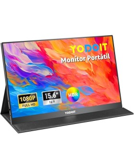 Yodoit Monitor Portátil Pantalla Portatil de 15,6 Pulgadas IPS 1080P FHD 100% sRGB USB Type-C de Computadora, Juego HDR con HDMI/USB C para MacBook PC Xbox PS4/5 Nintendo Switch Teléfono Foto de portada de Yodoit Monitor Portátil Pantalla Portatil de 15,6 Pulgadas IPS 1080P FHD 100% sRGB USB Type-C de Computadora, Juego HDR con HDMI/USB C para MacBook PC Xbox PS4/5 Nintendo Switch Teléfono