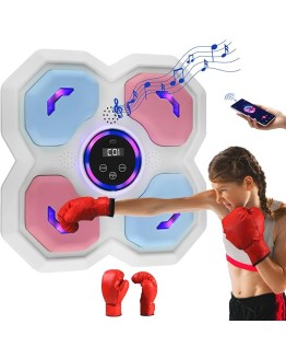 Máquina de Boxeo de Música para Niños, 9 Modos y Velocidad Smart Bluetooth Music Boxeador Electrónico Boxeo de Pared Música con Guantes, Dispositivo de Boxeo Electrónico Portátil de Pared para el Foto de portada de Máquina de Boxeo de Música para Niños, 9 Modos y Velocidad Smart Bluetooth Music Boxeador Electrónico Boxeo de Pared Música con Guantes, Dispositivo de Boxeo Electrónico Portátil de Pared para el