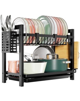niffgaff Estante de Dish Escurreplatos Acero Inoxidable Cocina (43.5 * 24.5 * 34.5), Primer Piso Escurridor de Platos para Fregadero, Escurre Platos Armarios, Escurreplatos Negro Foto de portada de niffgaff Estante de Dish Escurreplatos Acero Inoxidable Cocina (43.5 * 24.5 * 34.5), Primer Piso Escurridor de Platos para Fregadero, Escurre Platos Armarios, Escurreplatos Negro
