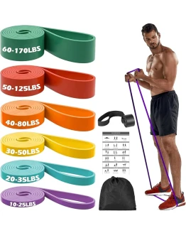 Zacro Banda de Resistencia – Bandas Elasticas de Fitness Premium al Látex Natural para Entrenamiento de Fuerza, Estiramiento, Pilates, Yoga, Levantamiento de Pesas, Entrenamiento de Resistencia Foto de portada de Zacro Banda de Resistencia - Bandas Elasticas de Fitness Premium al Látex Natural para Entrenamiento de Fuerza, Estiramiento, Pilates, Yoga, Levantamiento de Pesas, Entrenamiento de Resistencia