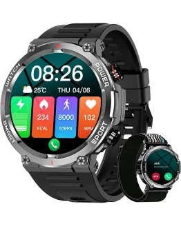 Blackview Reloj Inteligente Hombre – Llamadas Bluetooth, 1,39″ Smartwatch con Pulsómetro/Oxímetro (SpO2)/Monitor de Sueño/Podómetro, 100 Modos Deportivos Pulsera Actividad para Android iOS (2 Correas) Foto de portada de Blackview Reloj Inteligente Hombre - Llamadas Bluetooth, 1,39" Smartwatch con Pulsómetro/Oxímetro (SpO2)/Monitor de Sueño/Podómetro, 100 Modos Deportivos Pulsera Actividad para Android iOS (2 Correas)