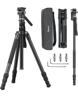 SMALLRIG Trípode de Vídeo Profesional de 72″, Cabezal Fluido con Base Niveladora, Conversión de Monopié, Trípode de Vídeo con Bolsa de Transporte, Carga de hasta 8,8lbs/4kg – 4319 Foto de portada de SMALLRIG Trípode de Vídeo Profesional de 72", Cabezal Fluido con Base Niveladora, Conversión de Monopié, Trípode de Vídeo con Bolsa de Transporte, Carga de hasta 8,8lbs/4kg - 4319