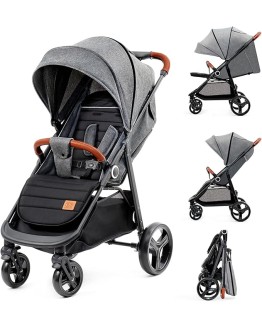 kk Kinderkraft GRANDE PLUS Silla de Paseo ligera desde Nacimiento hasta 22 kg, Plegado con una sola mano, Posición tumbada, Suspensión de todas ruedas, Capota grande XL, Grigio Foto de portada de kk Kinderkraft GRANDE PLUS Silla de Paseo ligera desde Nacimiento hasta 22 kg, Plegado con una sola mano, Posición tumbada, Suspensión de todas ruedas, Capota grande XL, Grigio