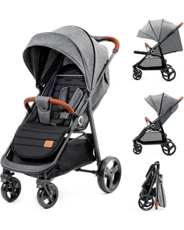 kk Kinderkraft GRANDE PLUS Silla de Paseo ligera desde Nacimiento hasta 22 kg, Plegado con una sola mano, Posición tumbada, Suspensión de todas ruedas, Capota grande XL, Grigio Foto de portada de kk Kinderkraft GRANDE PLUS Silla de Paseo ligera desde Nacimiento hasta 22 kg, Plegado con una sola mano, Posición tumbada, Suspensión de todas ruedas, Capota grande XL, Grigio