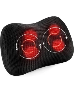 Cojín de Masaje Shiatsu Masajeador de Cuello, Hombros y Espalda, Masajeador Eléctrico con Función de Calefacción y Masajeador de Amasado de Tejido Giratorio 3D para Cintura, Hogar y Oficina Foto de portada de Cojín de Masaje Shiatsu Masajeador de Cuello, Hombros y Espalda, Masajeador Eléctrico con Función de Calefacción y Masajeador de Amasado de Tejido Giratorio 3D para Cintura, Hogar y Oficina