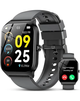 Reloj Inteligente Hombre Mujer,1.85″ HD Smartwatch con Llamadas, WhatsApp Notificaciones, Smart Watch con Podómetro/Pulsómetro/SpO2/Monitor de Sueño,115+ Modos Deportes, IP68 Impermeable(Ébano) Foto de portada de Reloj Inteligente Hombre Mujer,1.85" HD Smartwatch con Llamadas, WhatsApp Notificaciones, Smart Watch con Podómetro/Pulsómetro/SpO2/Monitor de Sueño,115+ Modos Deportes, IP68 Impermeable(Ébano)