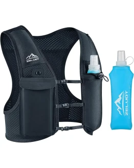 Zelvot Chaleco Hidratacion Trail Running con 500ml Soft Flask, Patente Original Europea, Correas de Pecho Ajustables Chaleco Running, Ligero Mochila Hidratacion para Ciclismo Carrera Foto de portada de Zelvot Chaleco Hidratacion Trail Running con 500ml Soft Flask, Patente Original Europea, Correas de Pecho Ajustables Chaleco Running, Ligero Mochila Hidratacion para Ciclismo Carrera