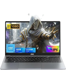 AOC Ordenador Portatil con In-Tel N97 (hasta 3,6 GHz), 16GB DDR4 512GB SSD Expansión 2TB Laptop, Computadora WiFi/BT5.1, USB3.2, HDMI,Tipo C,1080P Portátil Versión Profesionales (15,6 Pulgada) Foto de portada de AOC Ordenador Portatil con In-Tel N97 (hasta 3,6 GHz), 16GB DDR4 512GB SSD Expansión 2TB Laptop, Computadora WiFi/BT5.1, USB3.2, HDMI,Tipo C,1080P Portátil Versión Profesionales (15,6 Pulgada)