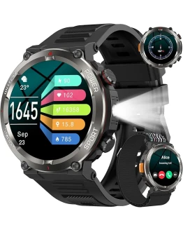 Reloj Inteligente Hombre, W50Pro Smartwatch Hombre con Linterna y Brújula, Smartwatch con Llamadas Bluetooth, Batería Grande de 960 mAh, Monitor Sueño, Podómetro, Pulsera Actividad Impermeable IP68 Foto de portada de Reloj Inteligente Hombre, W50Pro Smartwatch Hombre con Linterna y Brújula, Smartwatch con Llamadas Bluetooth, Batería Grande de 960 mAh, Monitor Sueño, Podómetro, Pulsera Actividad Impermeable IP68