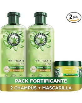 Herbal Essences Champú Fortificante Aloe 2x350ml + Mascarilla Fortificante Con Aloe 500ml. Para Pelo Muy Seco. Hidrata. Limpieza Profunda. De Origen Natural. Y Aroma A Jazmín Foto de portada de Herbal Essences Champú Fortificante Aloe 2x350ml + Mascarilla Fortificante Con Aloe 500ml. Para Pelo Muy Seco. Hidrata. Limpieza Profunda. De Origen Natural. Y Aroma A Jazmín