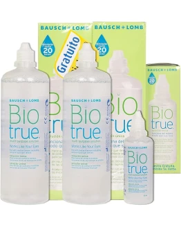 Biotrue Bausch + Lomb Solución Única 2 x 300ml + 60ml gratis para lentes de contacto blandas Foto de portada de Biotrue Bausch + Lomb Solución Única 2 x 300ml + 60ml gratis para lentes de contacto blandas