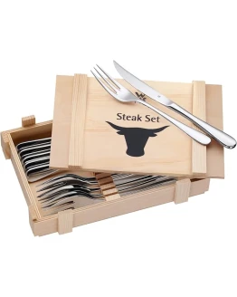 WMF Steak Set – Cubiertos para Carne 12 piezas para 6 Personas, Juego de Cuchillos para carne y Tenedor para Carne, Acero Inoxidable Cromargan Pulido en Caja Madera Foto de portada de WMF Steak Set - Cubiertos para Carne 12 piezas para 6 Personas, Juego de Cuchillos para carne y Tenedor para Carne, Acero Inoxidable Cromargan Pulido en Caja Madera