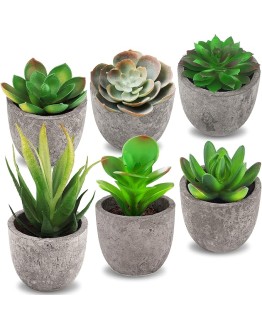 Frasheng 6 Piezas de Plantas Suculentas Artificiales en Macetas,Verdes, Mini Planta Artificial Decorativa, para Oficina,Decoración del Hogar Foto de portada de Frasheng 6 Piezas de Plantas Suculentas Artificiales en Macetas,Verdes, Mini Planta Artificial Decorativa, para Oficina,Decoración del Hogar