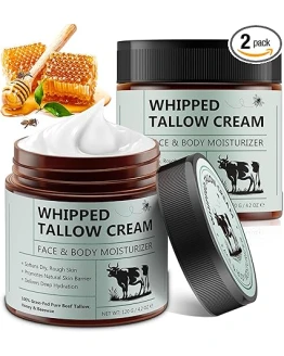 2PCS Beef Tallow Crema, Sebo de Res para la Piel 120g, Orgánico Bálsamo de Sebo y Miel – Hidratación Profunda para Rostro y Cuerpo, Sin Fragancia y de Absorción Rápida Foto de portada de 2PCS Beef Tallow Crema, Sebo de Res para la Piel 120g, Orgánico Bálsamo de Sebo y Miel - Hidratación Profunda para Rostro y Cuerpo, Sin Fragancia y de Absorción Rápida