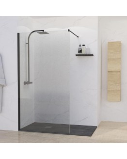 Baikal Mampara Ducha Fija ONYX NAT BLACK 90 x altura 195 cm. Mampara Ducha en Cristal Templado de 8 mm de espesor y tratamiento antical Foto de portada de Baikal Mampara Ducha Fija ONYX NAT BLACK 90 x altura 195 cm. Mampara Ducha en Cristal Templado de 8 mm de espesor y tratamiento antical