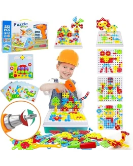 Juguetes Niños 3 Años Herramientas Juguete Puzzles 3D Construccion para Niños Manualidades Niños con Taladro Eléctrico Mosaicos Juegos Educativos Niños 3 4 5 6 Años Regalos Juegos de Mesa, 223 Pcs Foto de portada de Juguetes Niños 3 Años Herramientas Juguete Puzzles 3D Construccion para Niños Manualidades Niños con Taladro Eléctrico Mosaicos Juegos Educativos Niños 3 4 5 6 Años Regalos Juegos de Mesa, 223 Pcs