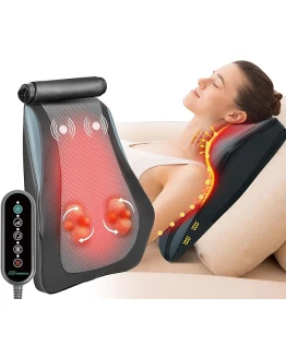 Snailax Masajeador Cervical y Espalda con Calor, Cojín de Masaje Shiatsu, masajeador de espalda Shiatsu, masajeador eléctrico de espalda para cuello/Cervical/hombros, regalos mamá/papá/mujeres Foto de portada de Snailax Masajeador Cervical y Espalda con Calor, Cojín de Masaje Shiatsu, masajeador de espalda Shiatsu, masajeador eléctrico de espalda para cuello/Cervical/hombros, regalos mamá/papá/mujeres