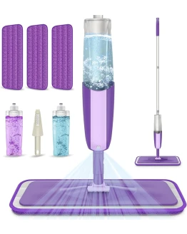 Mopa Fregona con Pulverizador, MEXERRIS Mopas de Limpieza Suelos con 2 Botellas Recargables Spray Mop Fregona Microfibra para el Hogar, Cocina, Industrial, Azulejos, Madera Dura, Madera, Laminados Foto de portada de Mopa Fregona con Pulverizador, MEXERRIS Mopas de Limpieza Suelos con 2 Botellas Recargables Spray Mop Fregona Microfibra para el Hogar, Cocina, Industrial, Azulejos, Madera Dura, Madera, Laminados