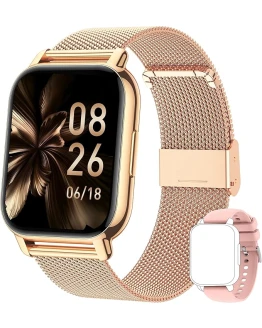 Popglory Reloj Inteligente Mujer, Llamadas/Presión Arterial/100+ Deportes Smartwatch Mujer, Frecuencia respiratoria Frecuencia Cardíaca Oxígeno en Sangre Sueño, Reloj Mujer Android iOS Foto de portada de Popglory Reloj Inteligente Mujer, Llamadas/Presión Arterial/100+ Deportes Smartwatch Mujer, Frecuencia respiratoria Frecuencia Cardíaca Oxígeno en Sangre Sueño, Reloj Mujer Android iOS