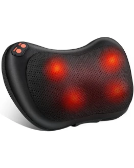 Cojín de Masaje Eléctrico Masajeador Almohada Masajeador Shiatsu con 3 Niveles de Tejidos para Cuello Hombros Espalda Piernas Pies Alivio del Dolor Muscular para Oficina Hogar Foto de portada de Cojín de Masaje Eléctrico Masajeador Almohada Masajeador Shiatsu con 3 Niveles de Tejidos para Cuello Hombros Espalda Piernas Pies Alivio del Dolor Muscular para Oficina Hogar